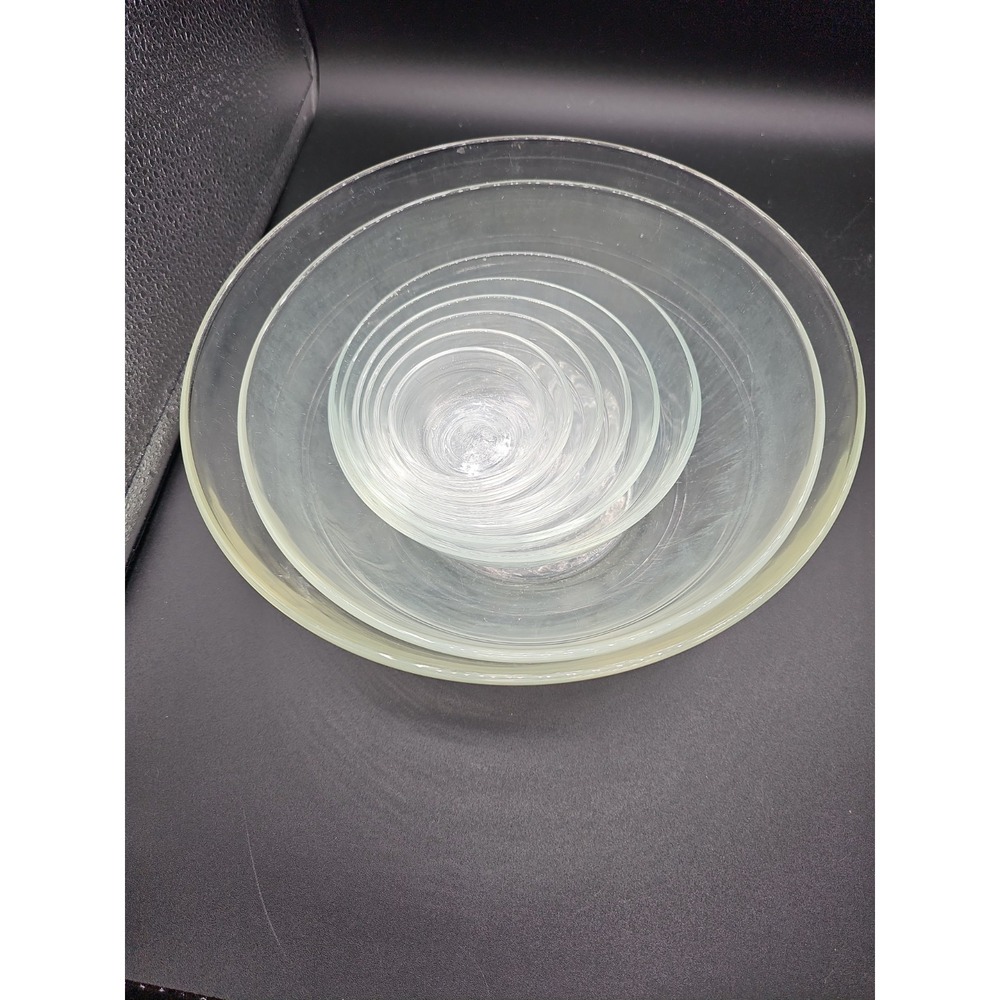 Lot of 8 Duralex Bowls Glass Made in France Clear Kitchen Cooking Baking